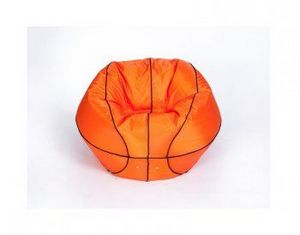 Кресло-мешок Баскетбольный мяч малый оранжево-черное в Тавде - tavda.ok-mebel.com | фото 1