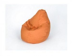 Кресло-мешок Груша велюр оранжевое малое в Тавде - tavda.ok-mebel.com | фото 1
