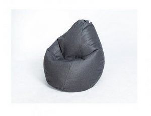 Кресло-мешок Груша велюр темно - серое малое в Тавде - tavda.ok-mebel.com | фото 1