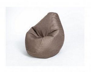 Кресло-мешок Груша велюр коричневое большое в Тавде - tavda.ok-mebel.com | фото 1