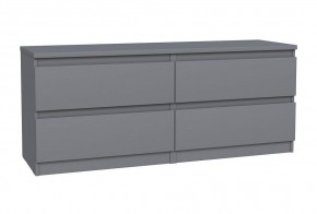 2.03.03.100.4 КАСТОР тумба 4 ящика RU серая в Тавде - tavda.ok-mebel.com | фото