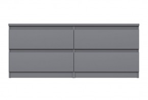 2.03.03.100.4 КАСТОР тумба 4 ящика RU серая в Тавде - tavda.ok-mebel.com | фото 2