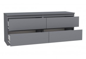 2.03.03.100.4 КАСТОР тумба 4 ящика RU серая в Тавде - tavda.ok-mebel.com | фото 3