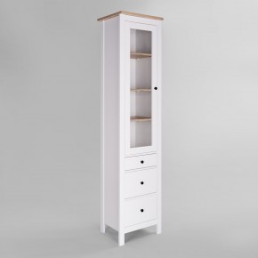 2.08.07.120.14 САГА шкаф с витриной 50 белый/ясень RU в Тавде - tavda.ok-mebel.com | фото