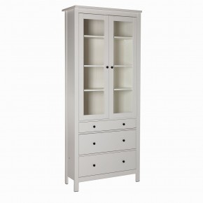 2.08.07.130.1 САГА шкаф с витриной 90 белый RU в Тавде - tavda.ok-mebel.com | фото