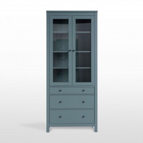 2.08.07.130.6 САГА шкаф с витриной 90 темно-бирюзовый RU в Тавде - tavda.ok-mebel.com | фото 2