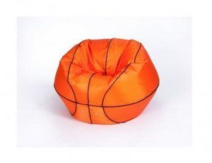 Кресло-мешок Баскетбольный мяч малый оранжево-черное в Тавде - tavda.ok-mebel.com | фото 2