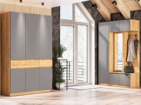АВИНЬОН Прихожая Пенал (Дуб Крафт золотой/Графит серый) в Тавде - tavda.ok-mebel.com | фото 4