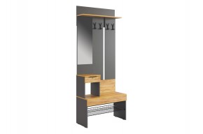 БАСКО Прихожая К6 (графит) в Тавде - tavda.ok-mebel.com | фото 2