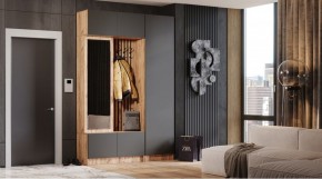 БАВАРИЯ Прихожая (дуб вотан/графит) в Тавде - tavda.ok-mebel.com | фото