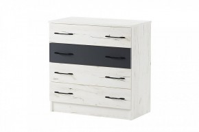 БЕАТРИС Комод К800 (дуб крафт белый/антрацит) в Тавде - tavda.ok-mebel.com | фото 2