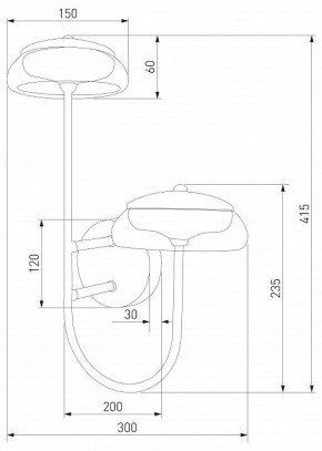 Бра Eurosvet Fungo 50388/2 LED черный в Тавде - tavda.ok-mebel.com | фото 5