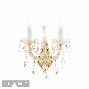 Бра iLamp Diamond W6071-2 GD+CL в Тавде - tavda.ok-mebel.com | фото 2