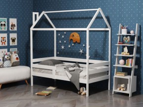 Детская кровать-домик из массива березы Соня-6 (Белый/Лак) в Тавде - tavda.ok-mebel.com | фото 1