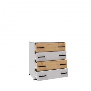 Детская Лючия Комод Белый/ Дуб крафт золотой в Тавде - tavda.ok-mebel.com | фото 2