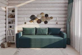 Диван-кровать Вало сине-зелёный, ткань рогожка в Тавде - tavda.ok-mebel.com | фото 2