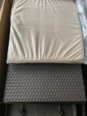 Диван пластиковый Корфу (Corfu love seat) коричневый - серо-бежевый* в Тавде - tavda.ok-mebel.com | фото 5
