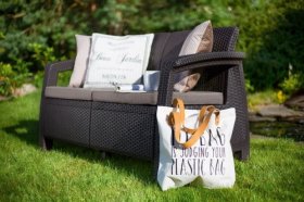Диван пластиковый Корфу Макс (Corfu love seat max) коричневый в Тавде - tavda.ok-mebel.com | фото 4