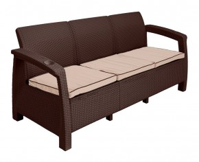 Диван Yalta Premium Sofa 3 Set (Ялта) шоколадный (+подушки под спину) в Тавде - tavda.ok-mebel.com | фото 2