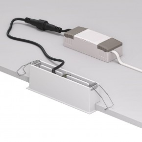 DK2514-WB Встраиваемый светильник SPACE со светодиодом L126mm 220V 10W 38° 4000К IP20 белый/черный алюминий в Тавде - tavda.ok-mebel.com | фото 3