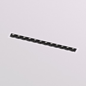 DK2532-WB Встраиваемый светильник SPACE со светодиодом под шпатлевку L240mm 220V 20W 38° 4000К IP20 белый/черный алюминий в Тавде - tavda.ok-mebel.com | фото