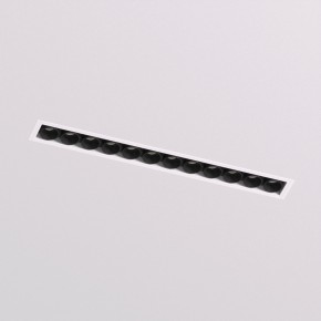 DK2532-WB Встраиваемый светильник SPACE со светодиодом под шпатлевку L240mm 220V 20W 38° 4000К IP20 белый/черный алюминий в Тавде - tavda.ok-mebel.com | фото 2