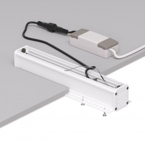DK2532-WB Встраиваемый светильник SPACE со светодиодом под шпатлевку L240mm 220V 20W 38° 4000К IP20 белый/черный алюминий в Тавде - tavda.ok-mebel.com | фото 6