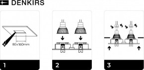 DK3022-BK Встраиваемый светильник, IP 20, 10 Вт, GU5.3, LED, черный, пластик в Тавде - tavda.ok-mebel.com | фото 6