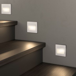 DK3050-WH Светильник встраиваемый в стену, IP 20, LED 3000, 1 Вт, белый, пластик в Тавде - tavda.ok-mebel.com | фото 6