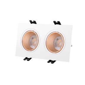 DK3072-WBR Встраиваемый светильник, IP 20, 10 Вт, GU5.3, LED, белый/бронзовый, пластик в Тавде - tavda.ok-mebel.com | фото