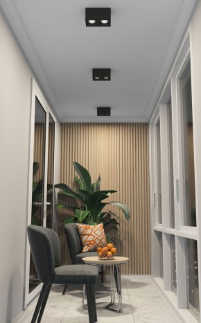 DK3085-BK+CH Светильник накладной IP 20, 10 Вт, GU5.3, LED, черный/хром, пластик в Тавде - tavda.ok-mebel.com | фото 2