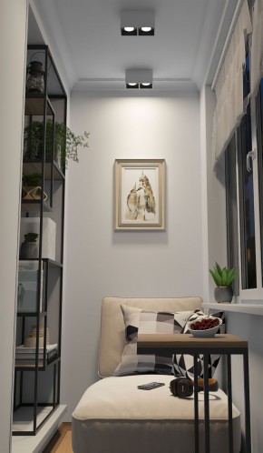 DK3085-WB+WH Светильник накладной IP 20, 10 Вт, GU5.3, LED, бело-черный/белый, пластик в Тавде - tavda.ok-mebel.com | фото 2