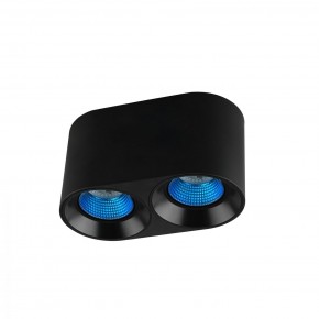 DK3096-BK+CY Светильник накладной IP 20, 10 Вт, GU5.3, LED, черный/голубой, пластик в Тавде - tavda.ok-mebel.com | фото