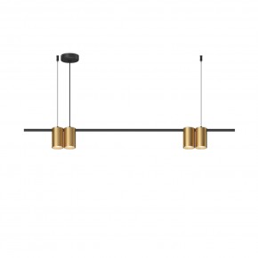 DK4061-BK+SG Подвесной светильник ORBIT, IP20, 4xGU10 LED до 15 Вт, черный + сатинированное золото, алюминий в Тавде - tavda.ok-mebel.com | фото 3