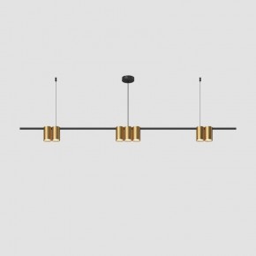 DK4063-BK+SG Подвесной светильник ORBIT, IP20, 7xGU10 LED до 15 Вт, черный + сатинированное золото, алюминий в Тавде - tavda.ok-mebel.com | фото