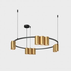 DK4065-BK+SG Подвесной светильник ORBIT , IP20, 10xGU10 LED до 15 Вт, черный + сатинированное золото, алюминий в Тавде - tavda.ok-mebel.com | фото 2
