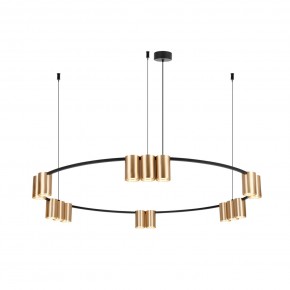 DK4067-BK+SG Подвесной светильник ORBIT, IP20, 15xGU10 LED, до 15 Вт, черный + сатинированное золото, алюминий в Тавде - tavda.ok-mebel.com | фото 3