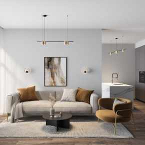 DK5060-BK+SG Бра ORBIT, IP20, 3000К, LED, 10 Вт, черный + сатинированное золото, алюминий в Тавде - tavda.ok-mebel.com | фото 5