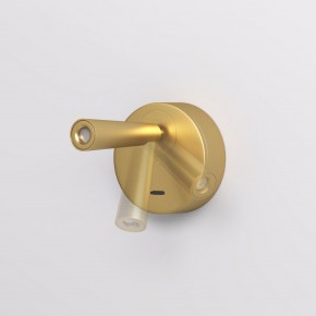 DK5072-SB Бра SHINE WALL со светодиодом, D104*H68, IP20, 3000К, 3W, RA?90, сатинированная латунь, алюминий в Тавде - tavda.ok-mebel.com | фото 3