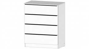 ЭЛЕГАНТ Комод 4 ящика (белый) в Тавде - tavda.ok-mebel.com | фото