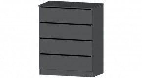 ЭЛЕГАНТ Комод 4 ящика (графит) в Тавде - tavda.ok-mebel.com | фото