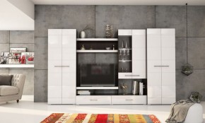 Фиеста №13 Комод глухой (Венге/Белый глянец) в Тавде - tavda.ok-mebel.com | фото 2