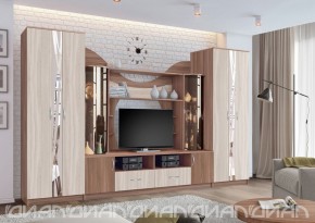 Гостиная Аллегро с 2 шкафами вариант-5 (Ясень светлый/тёмный) в Тавде - tavda.ok-mebel.com | фото 3