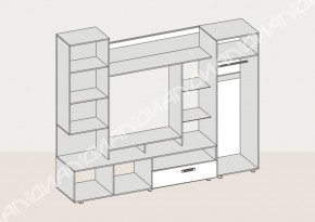 Гостиная Аллегро вариант-3 (Венге/Белфорт) в Тавде - tavda.ok-mebel.com | фото 3