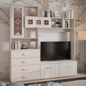 Гостиная Белла центральная секция (ясень белый) в Тавде - tavda.ok-mebel.com | фото 3
