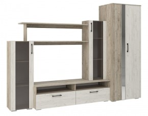 Гостиная Эмма (Дуб Крафт серый/белый) в Тавде - tavda.ok-mebel.com | фото 2
