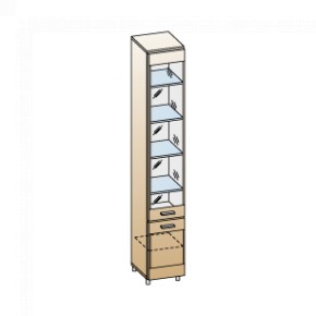 Гостиная Камелия Композиция 1 (Гикори Джексон темный) в Тавде - tavda.ok-mebel.com | фото 3