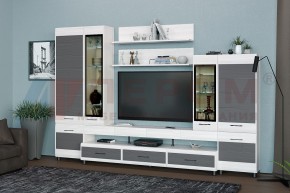 Гостиная Камелия Композиция 3 (Снежный ясень - серый) в Тавде - tavda.ok-mebel.com | фото