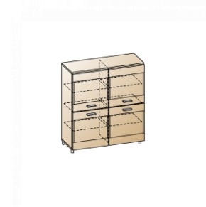 Гостиная Камелия Композиция 8 (Снежный ясень - серый) в Тавде - tavda.ok-mebel.com | фото 10