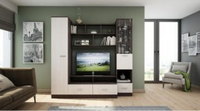 Гостиная ЛЕОН-4 (Анкор белый/Анкор темный) в Тавде - tavda.ok-mebel.com | фото